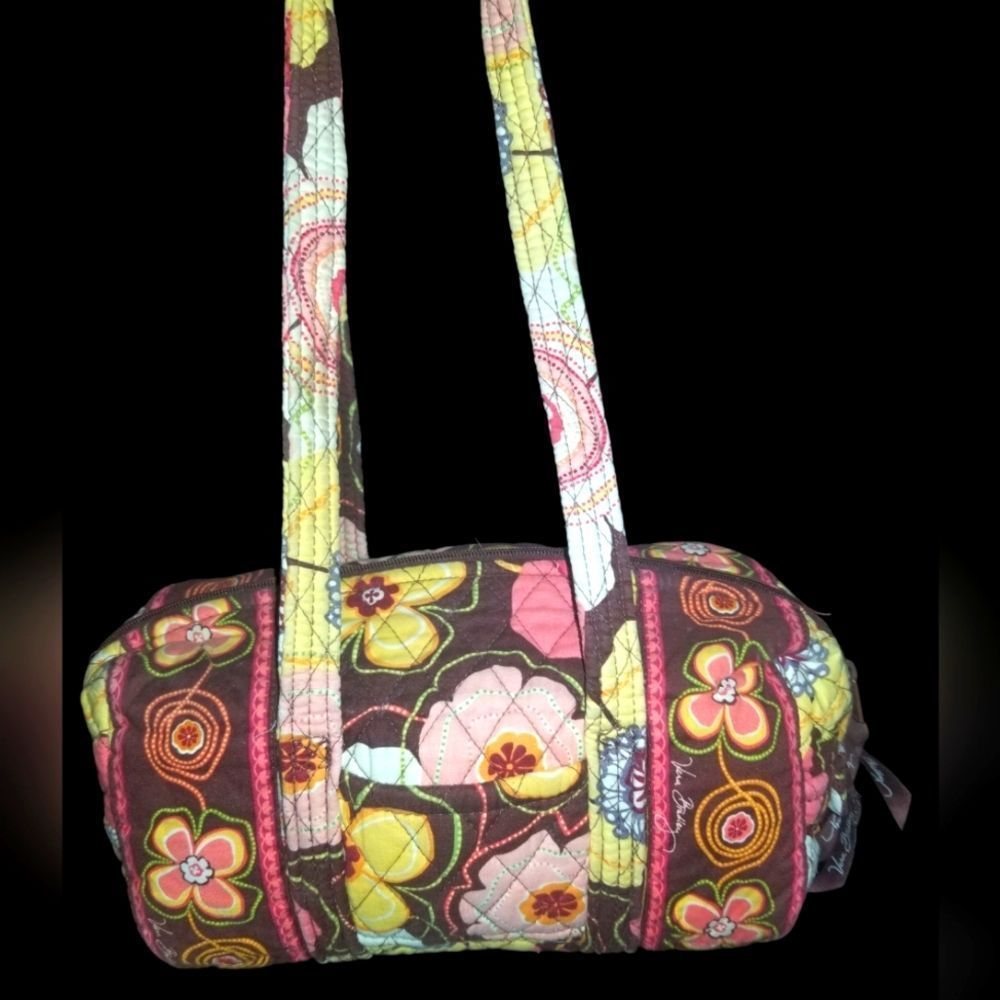 Vera Bradley Brown & Pink  Floral Shoulder Bag